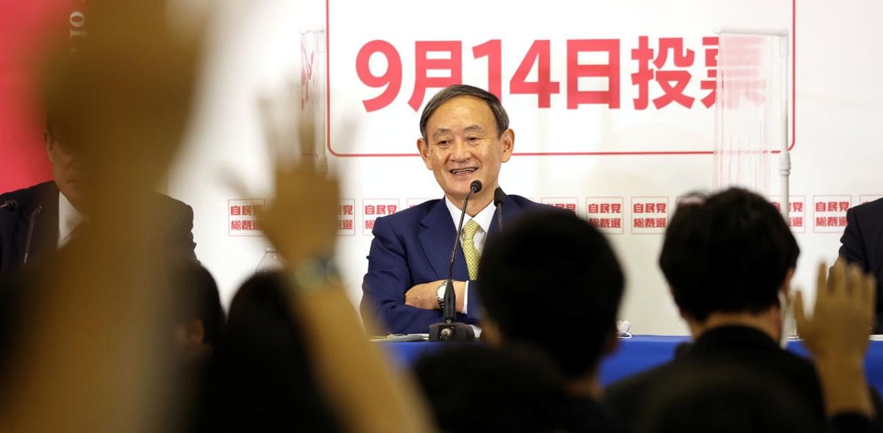 Japan PM frontrunner Yoshihide Suga. Credit: Reuters Photo