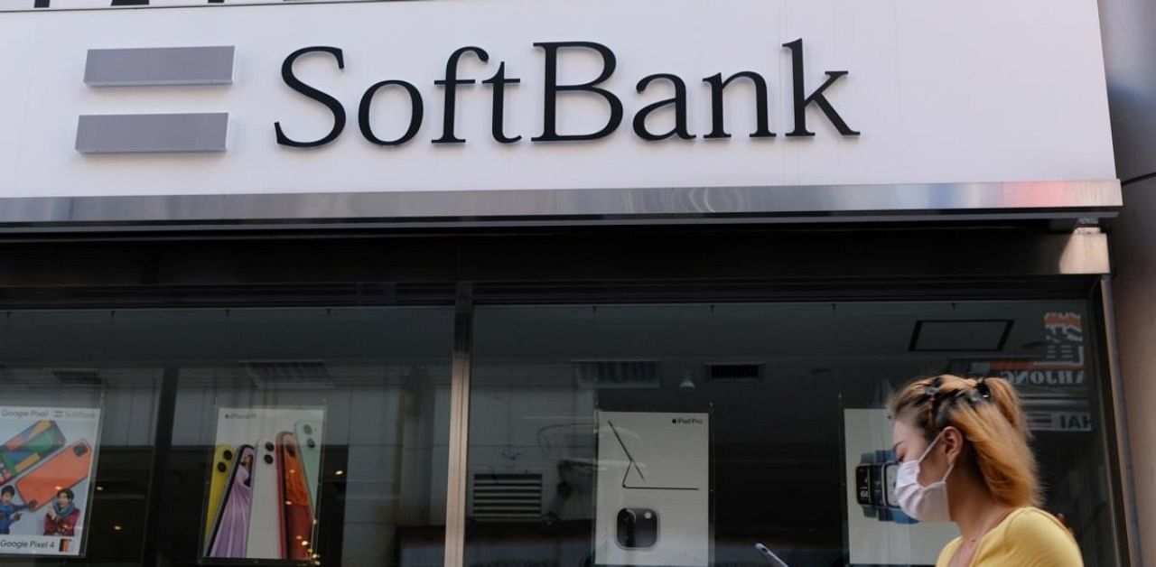 SoftBank shares fall by 5%. Credit: AFP Photo