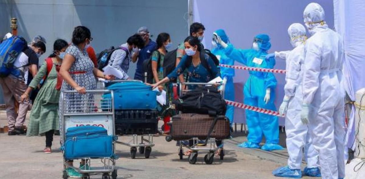 People evacuated from Maldives as part of Samudra Setu Programme under Vande Bharat Mission. Representative Photo. Credit: PTI