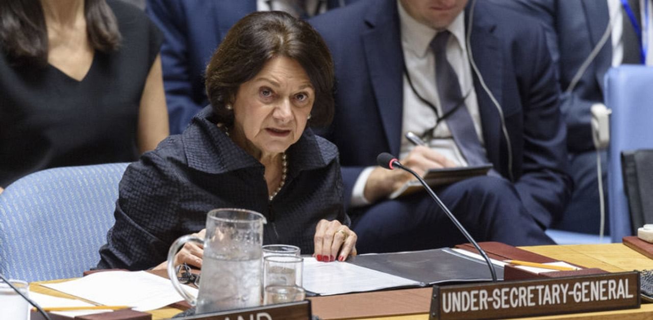 UN political chief Rosemary DiCarlo painted a grim picture to the UN Security Council. Credit: Twitter/@DicarloRosemary
