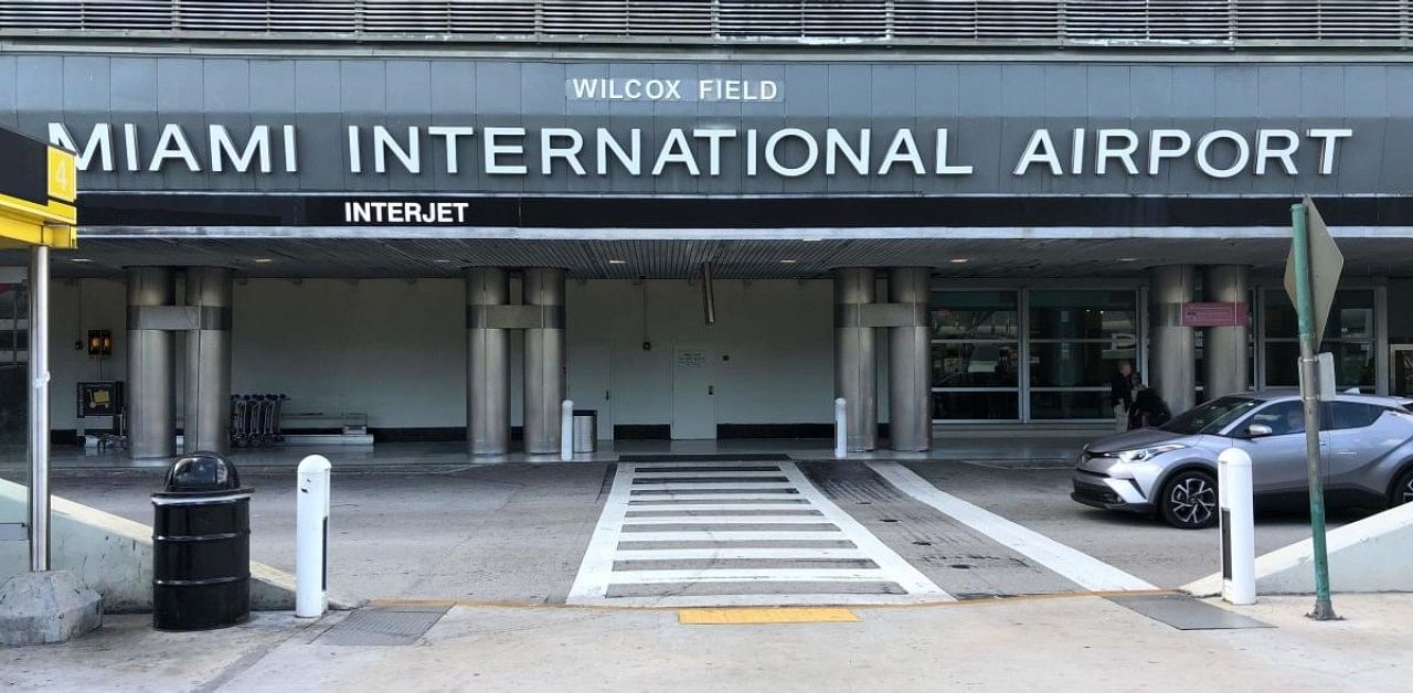 The outside area of the Miami International airport. Credit: AFP