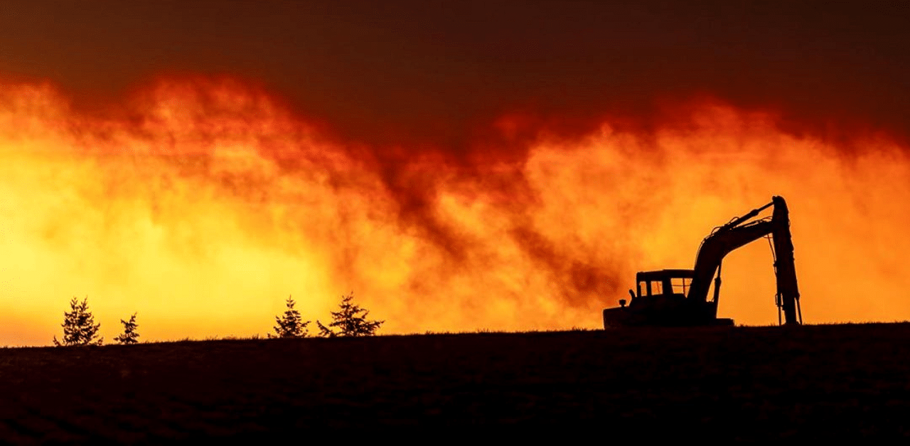 Fire is seen in Salem City, Oregon, US, September 8, 2020. Credit: Reuters Photo