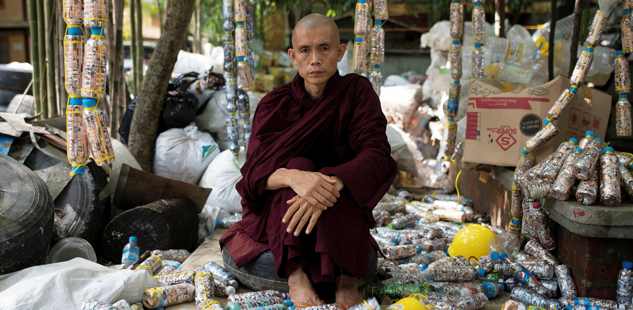 Buddhist monk Ottamasara, the abbot of Thabarwa meditation centre. Credit: Reuters Photo