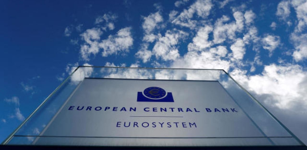 Sign of the European Central Bank (ECB). Credit: Reuters