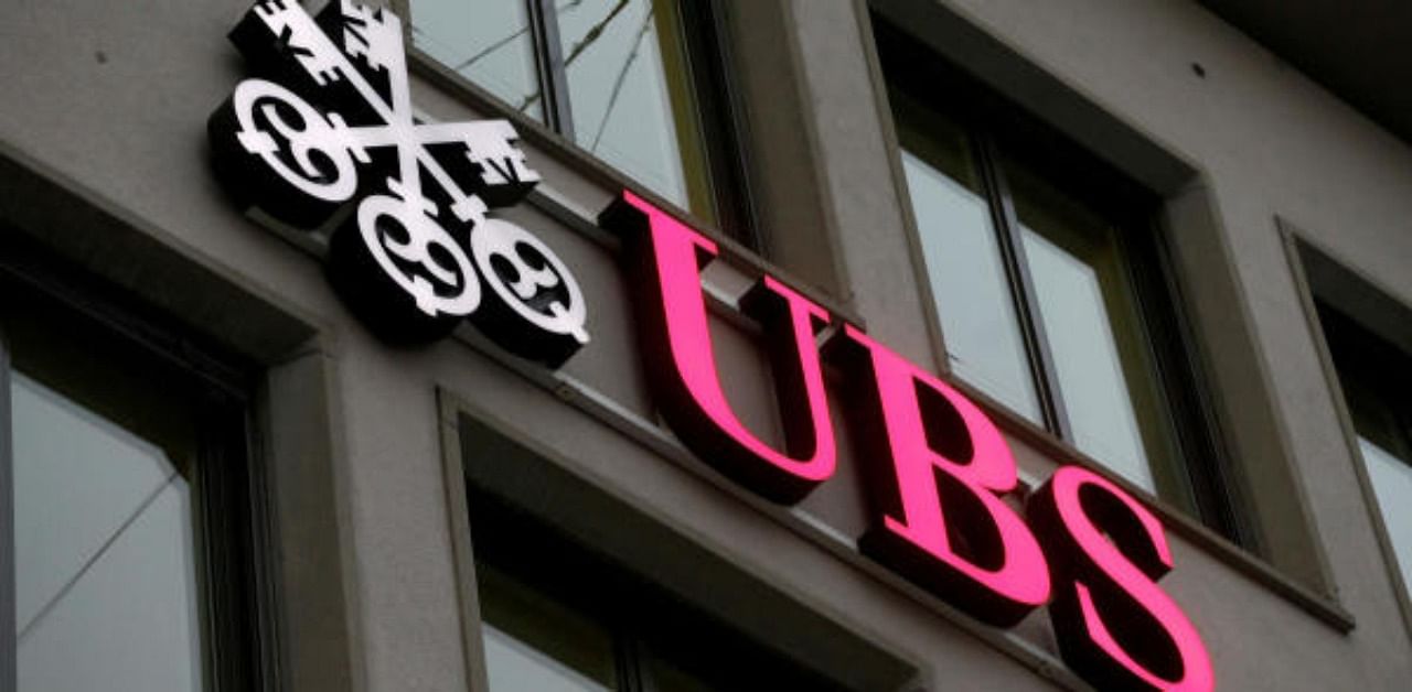Logo of Swiss bank UBS is seen at an office building in Zurich. Credit: Reuters