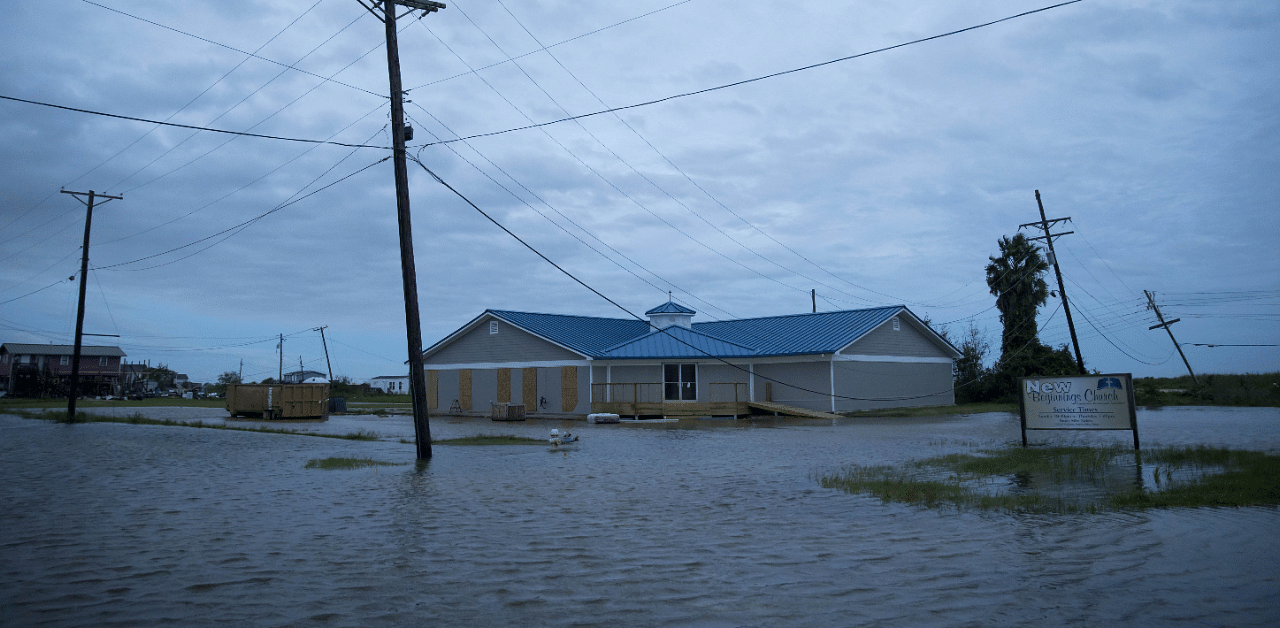 Flooding caused by Hurricane Laura on August 27, 2020 in Sabine Pass, Texas. Credit: AFP Photo
