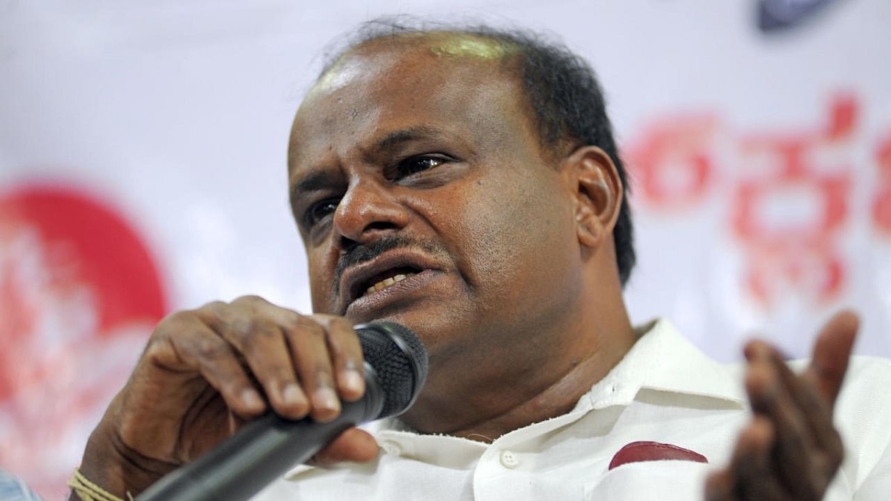 The meeting assumed political colours as it was the first time Kumaraswamy met Yediyurappa after the fall of the Congress-JD(S) coalition that he headed last year. Credit: File photo
