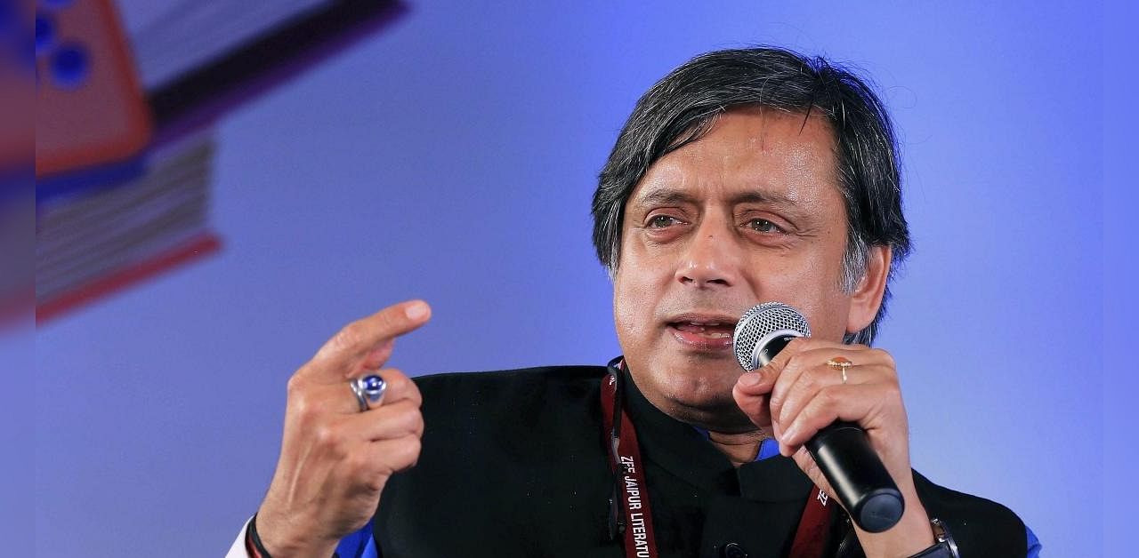 Tharoor says, "'I am aware, I have a reputation of being some sort of walking-talking Thesaurus. I hasten to say this is not true!" Credit: PTI Photo