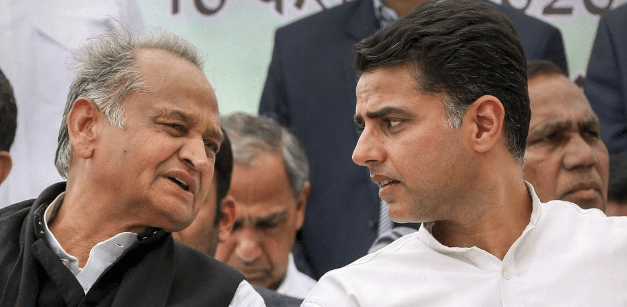 Rajasthan Chief Minister Ashok Gehlot and former deputy chief minister Sachin Pilot. Credit: PTI Photo