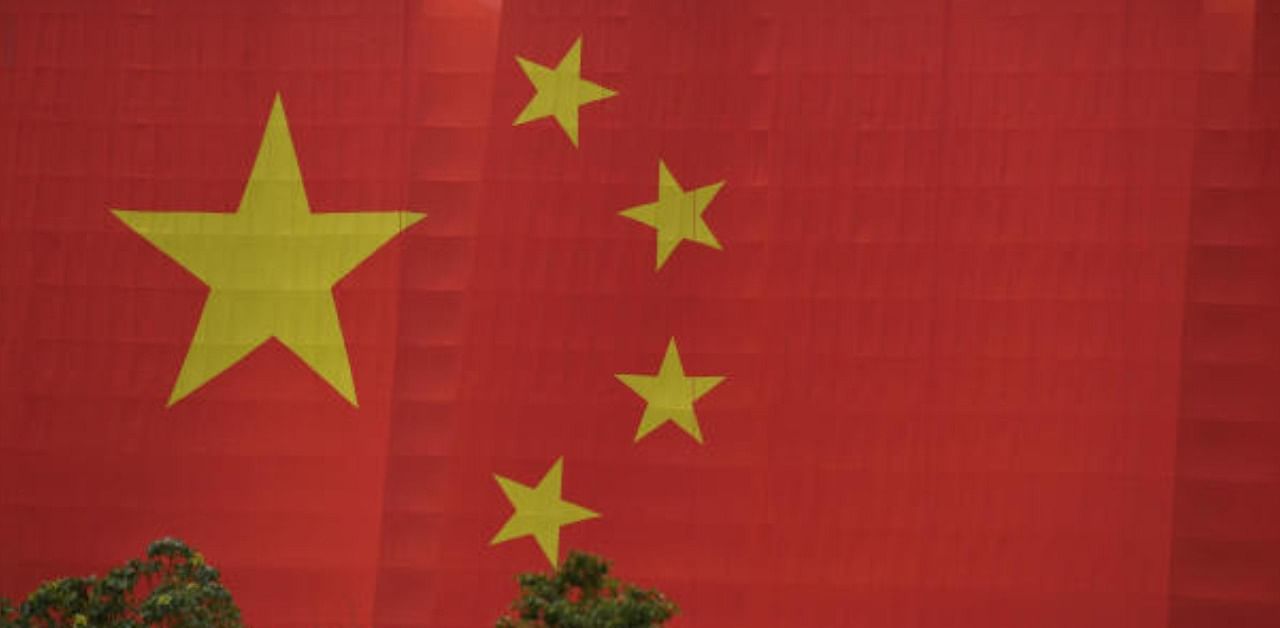 A giant-sized Chinese flag. Credit: Reuters Photo