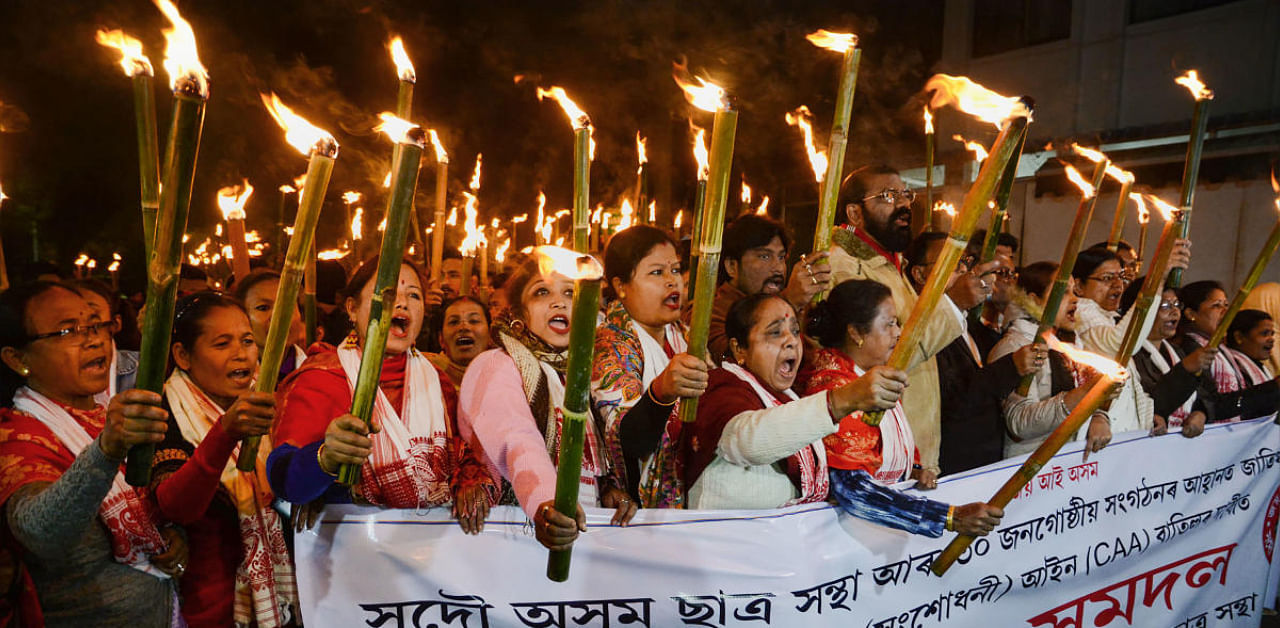 Protests against Citizenship Amendment Act. Credit: PTI file photo