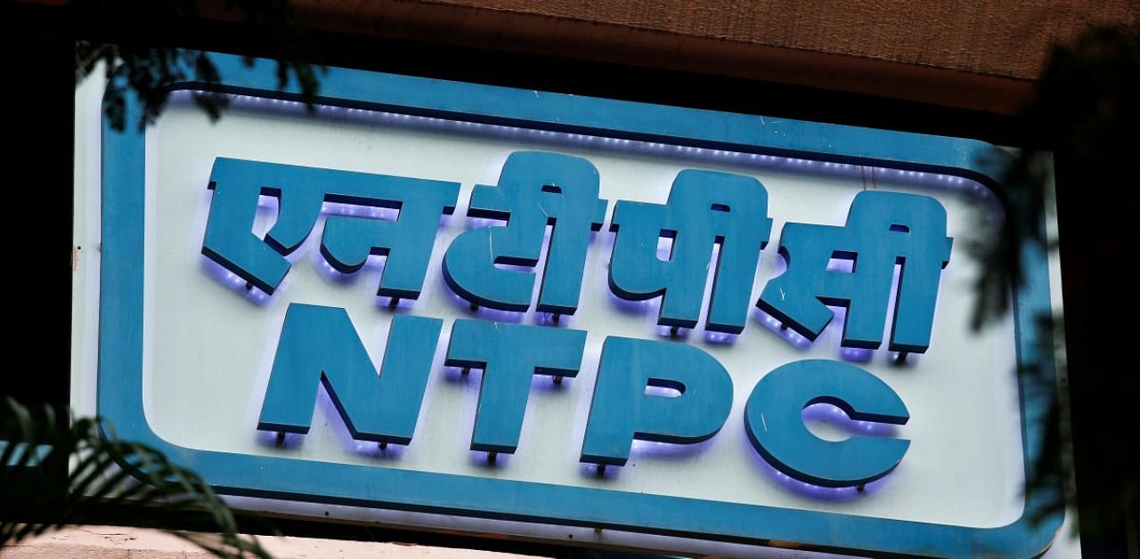 A signboard of NTPC is seen outside its office in Mumbai. Credit: Reuters