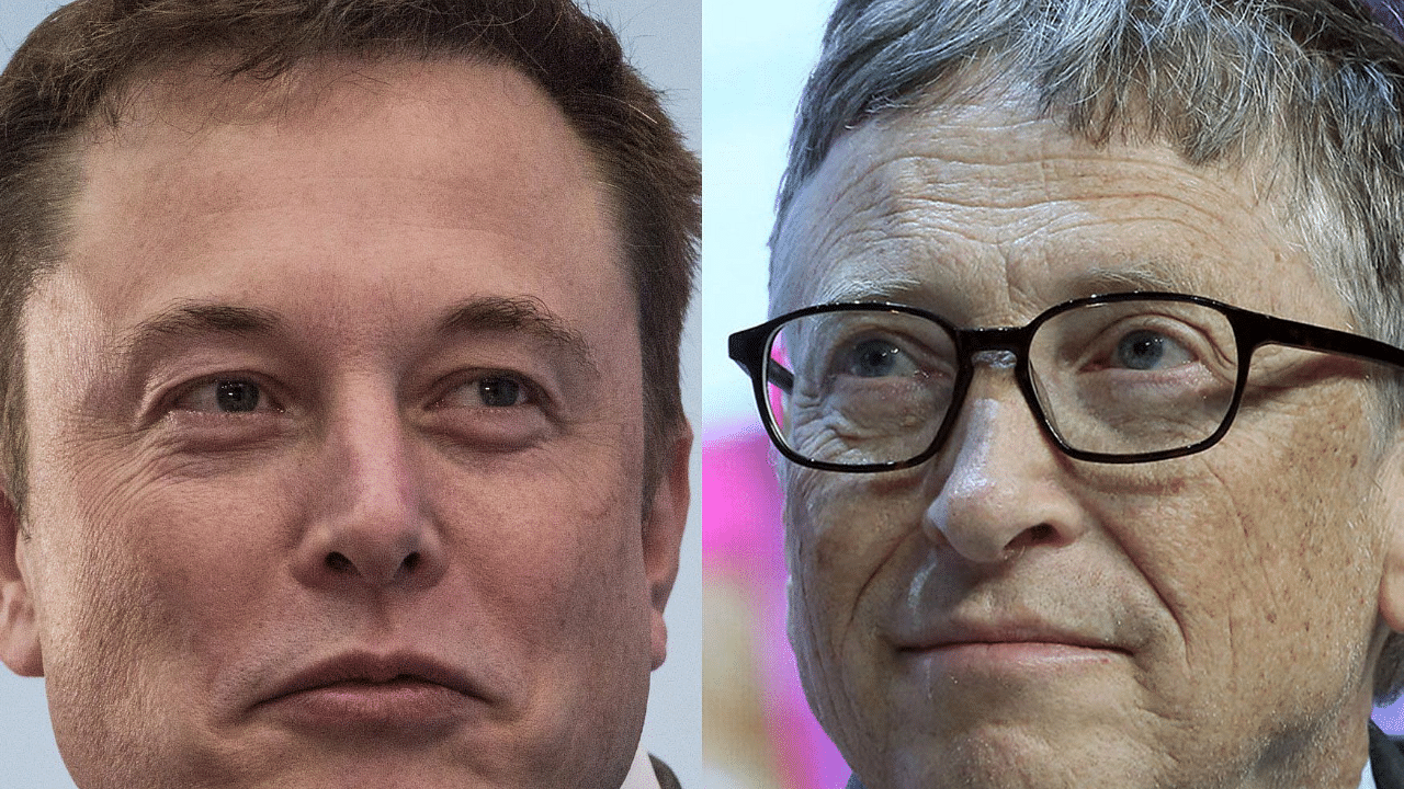 Elon Musk and Bill Gates. Credits: Bloomberg