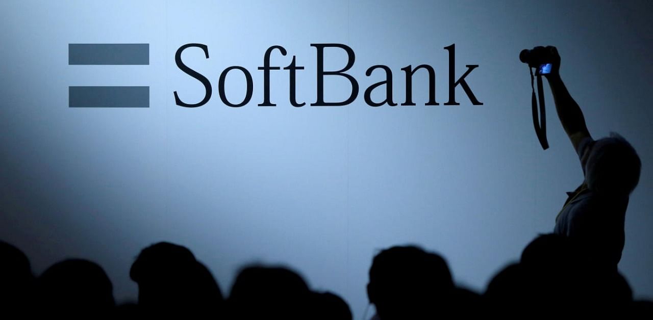 The logo of SoftBank Group Corp is displayed at SoftBank World 2017 conference in Tokyo, Japan. Credit: Reuters