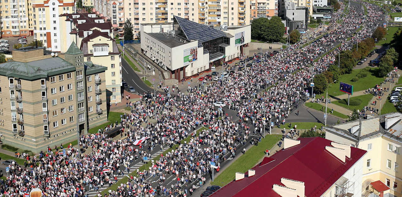 Protests in Minsk. Credit: AFP Photo