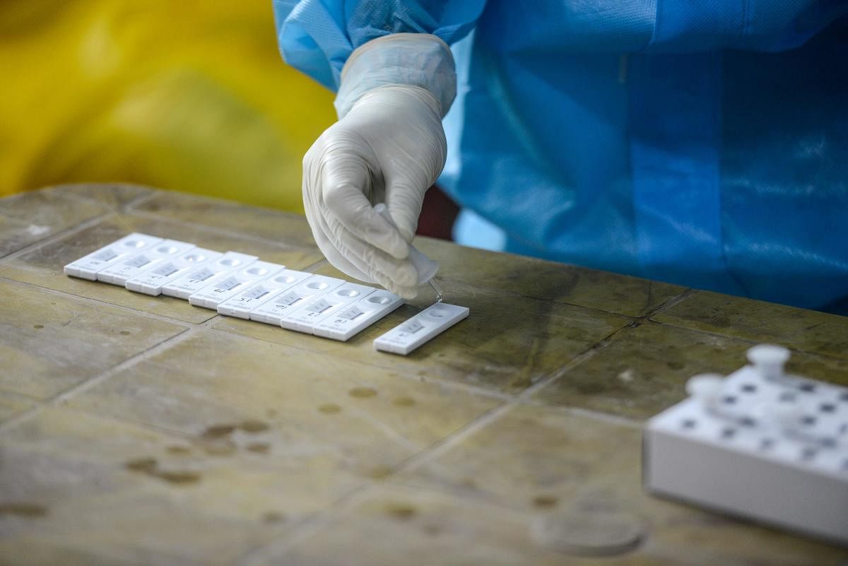 Rapid Antigen Tests. Credit: AFP