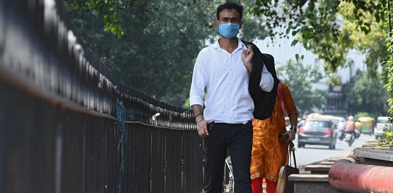 A man wearing a facemask as a preventive measure against Covid-19. Credit: AFP