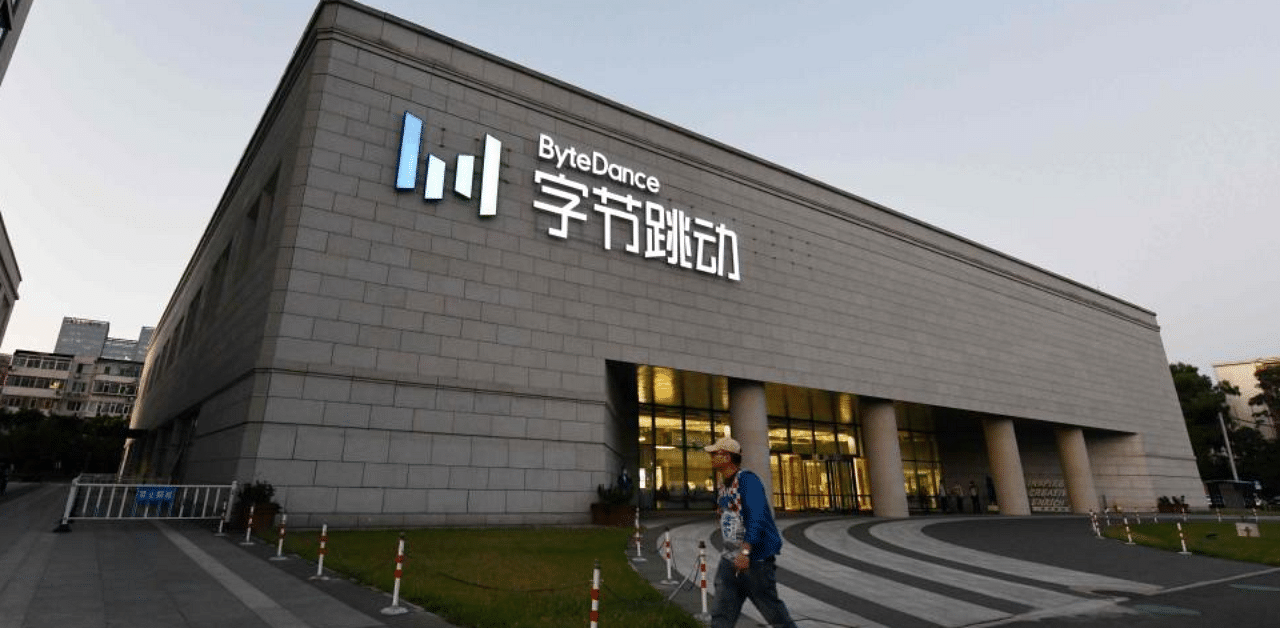 The  headquarters of ByteDance, the parent company of video sharing app TikTok, in Beijing. Credit: AFP