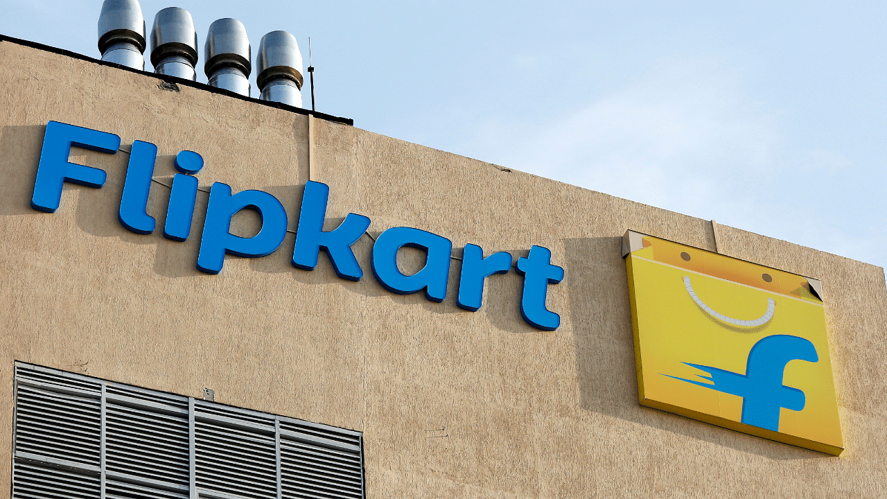 The logo of Flipkart is seen on the company's office in Bengaluru. Credits: Reuters Photo