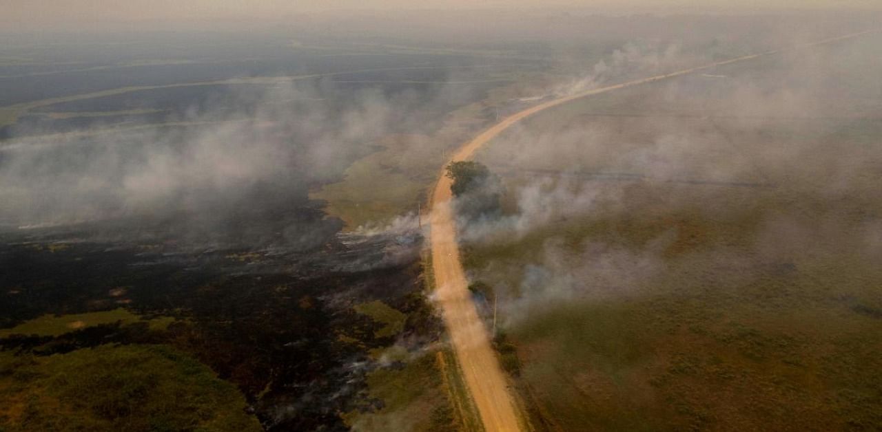 Wetland fires in Brazil. Credit: AFP Photo