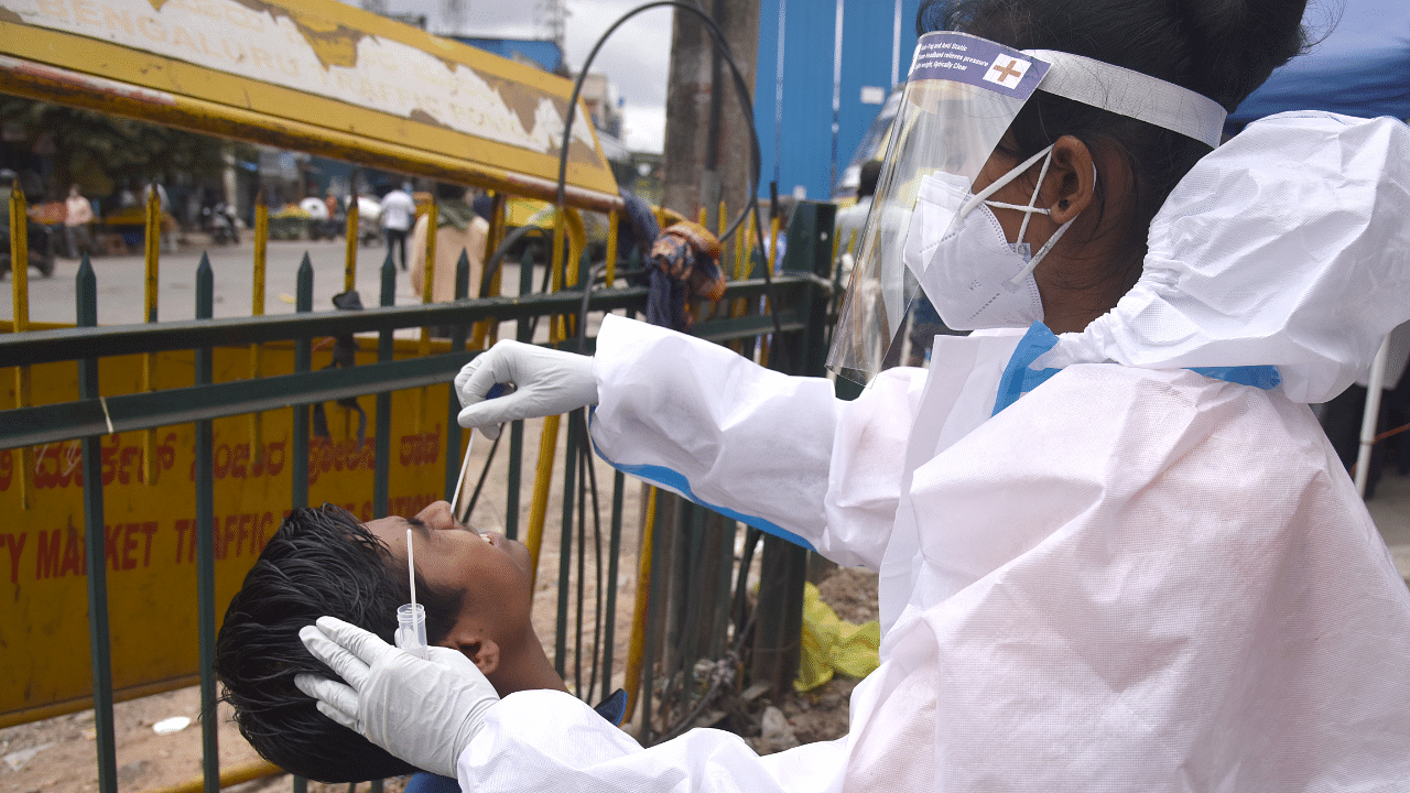 Medical Staff conducting free Coronavirus check in Covid-19 lockdown. Credits: DH Photo