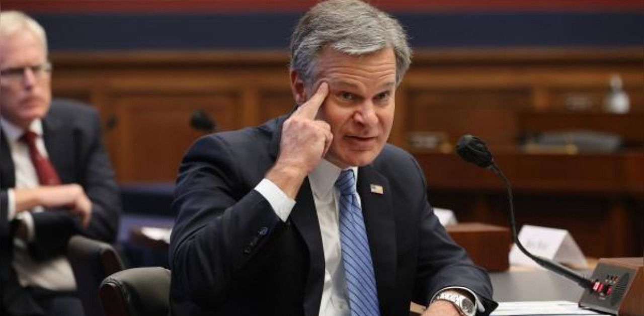 FBI Director Christopher Wray testifies before a House Homeland Security Committee hearing about "Worldwide threats to the Homeland" on Capitol Hill. Credit: AFP Photo