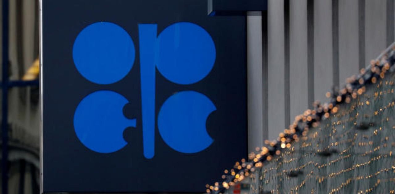 The logo of the Organisation of the Petroleum Exporting Countries (OPEC) sits outside its headquarters in Vienna, Austria. Credit: Reuters Photo
