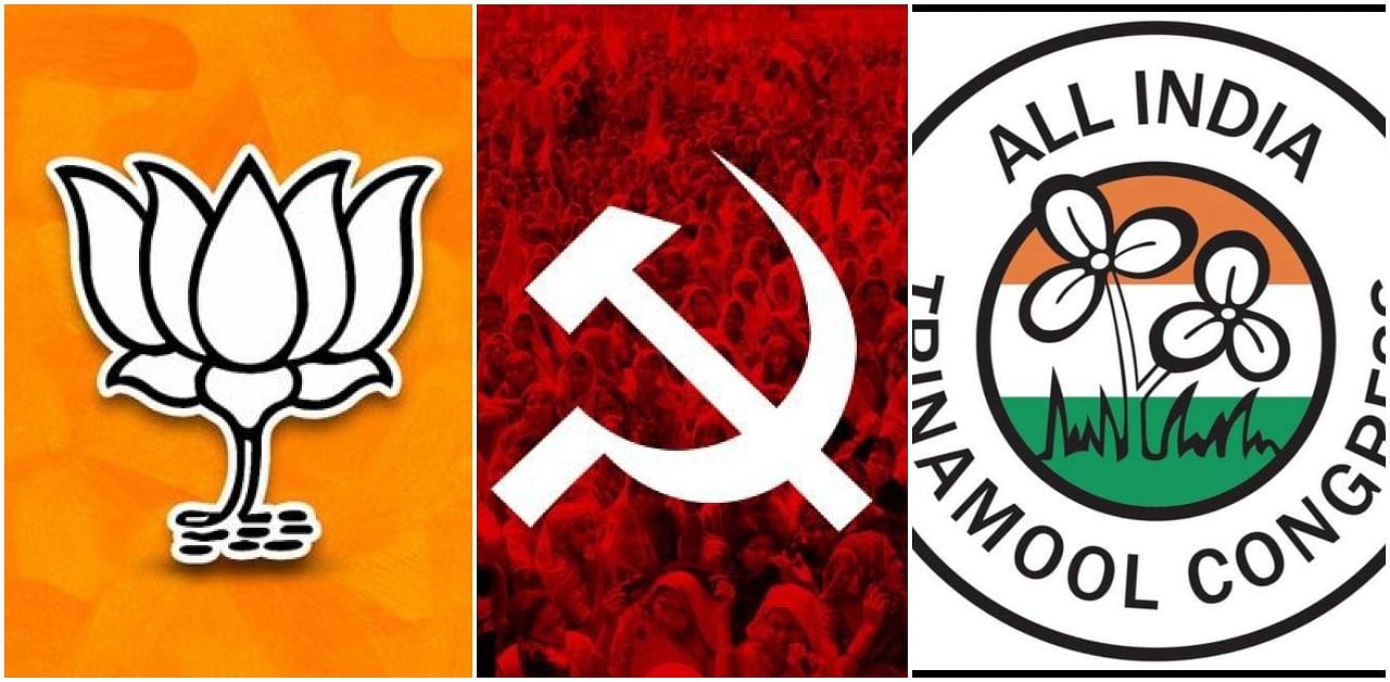 While the BJP seems to have gained an advantage over the other two, the Trinamool Congress and CPI(M) are leaving no stones unturned to close the gap.