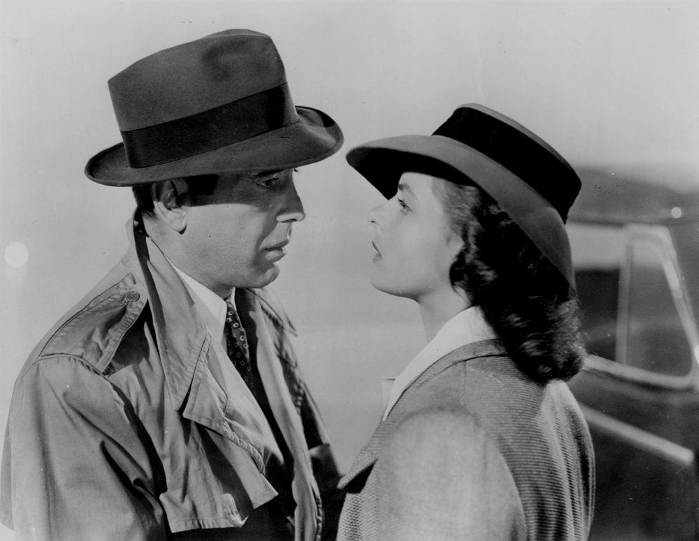 Ingrid Bergman with Humphrey Bogart in 'Casablanca' (1942).