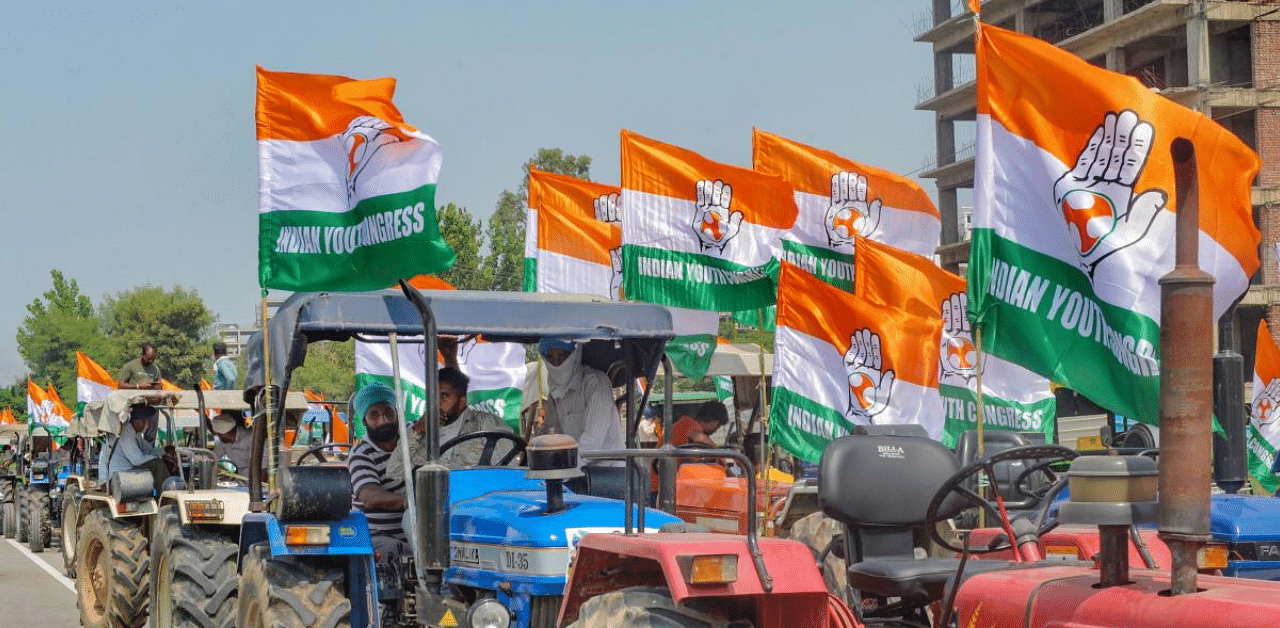 The Youth Congress activists were going to Delhi through the Chandigarh-Delhi highway when they were stopped at the heavily barricaded entrance to Haryana by police. Credit: PTI Photo