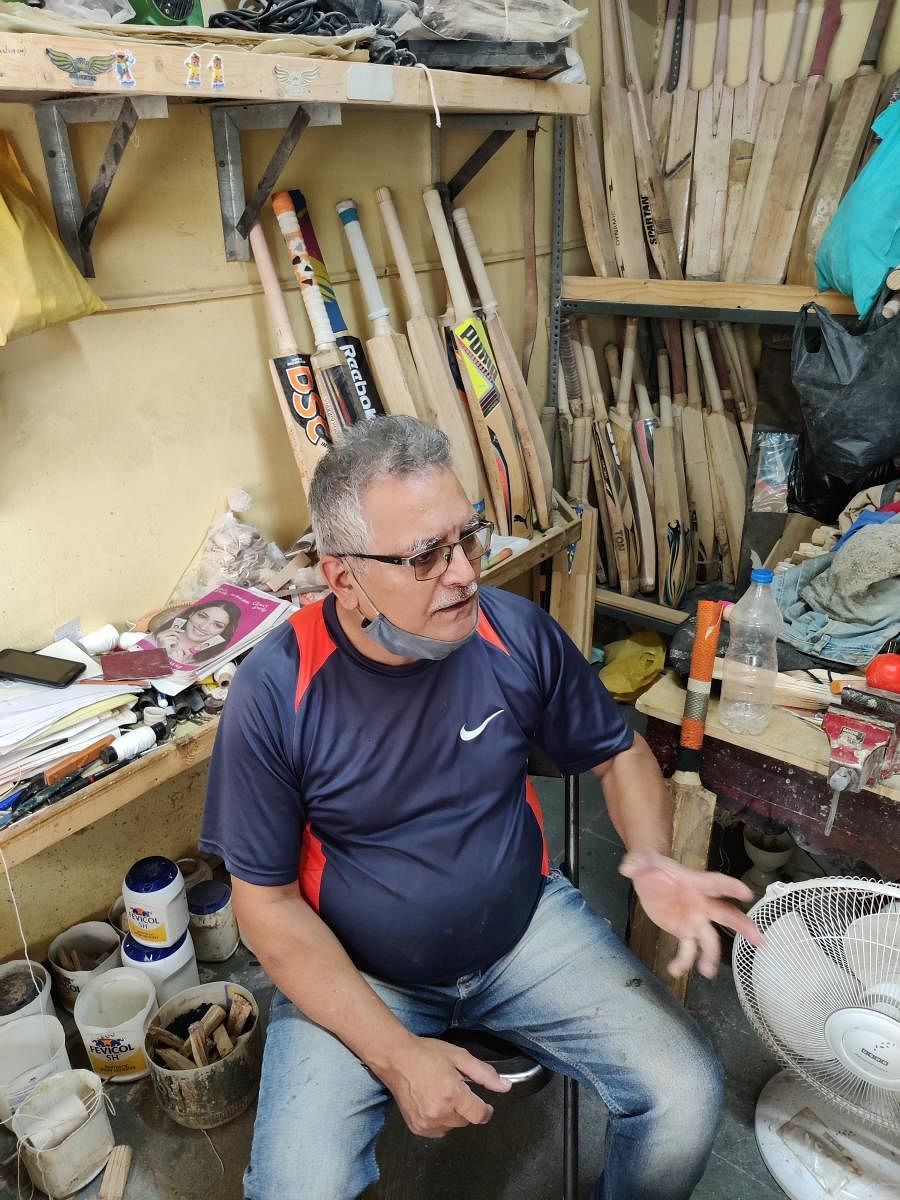 Ram Bhandari in his modest workshop in Uttarahalli, Bengaluru. DH Photo/ Roshan Thyagarajan