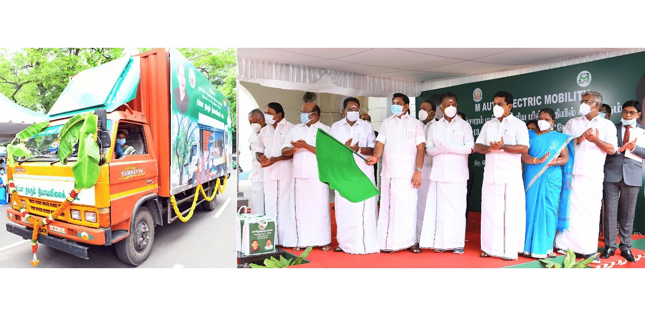 Palaniswami flagged off seven mobile fair price shops on Monday to mark the symbolic rollout of the scheme, wherein a salesperson from the parent ration shop will visit designated areas once in a month to distribute the essential commodities at places convenient to the people, the release said. Credit: Twitter (CMOTamilNadu)
