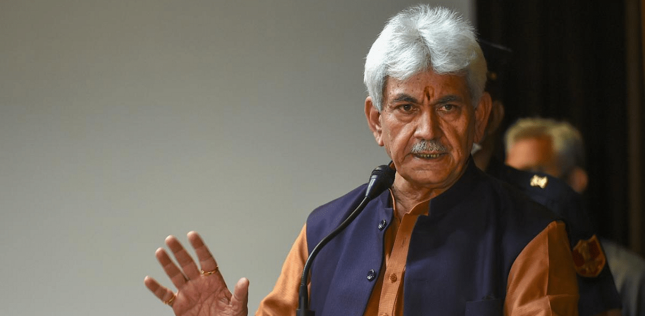 Manoj Sinha inaugurated a brainstorming session on the implementation of the policy at University of Jammu here. Credit: PTI Photo