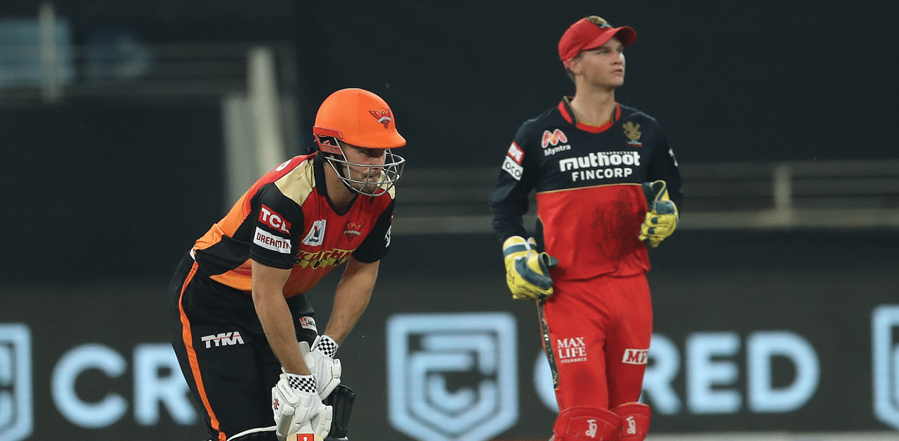 Australian all-rounder Mitch Marsh was forced from the pitch with a potentially serious ankle injury. Credit: Twitter Photo (@SunRisers)