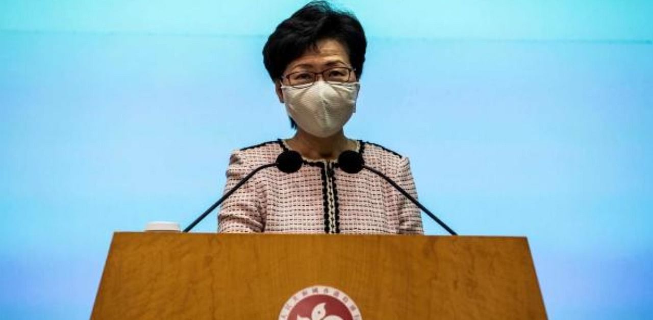Hong Kong's Chief Executive Carrie Lam. Credit: AFP Photo