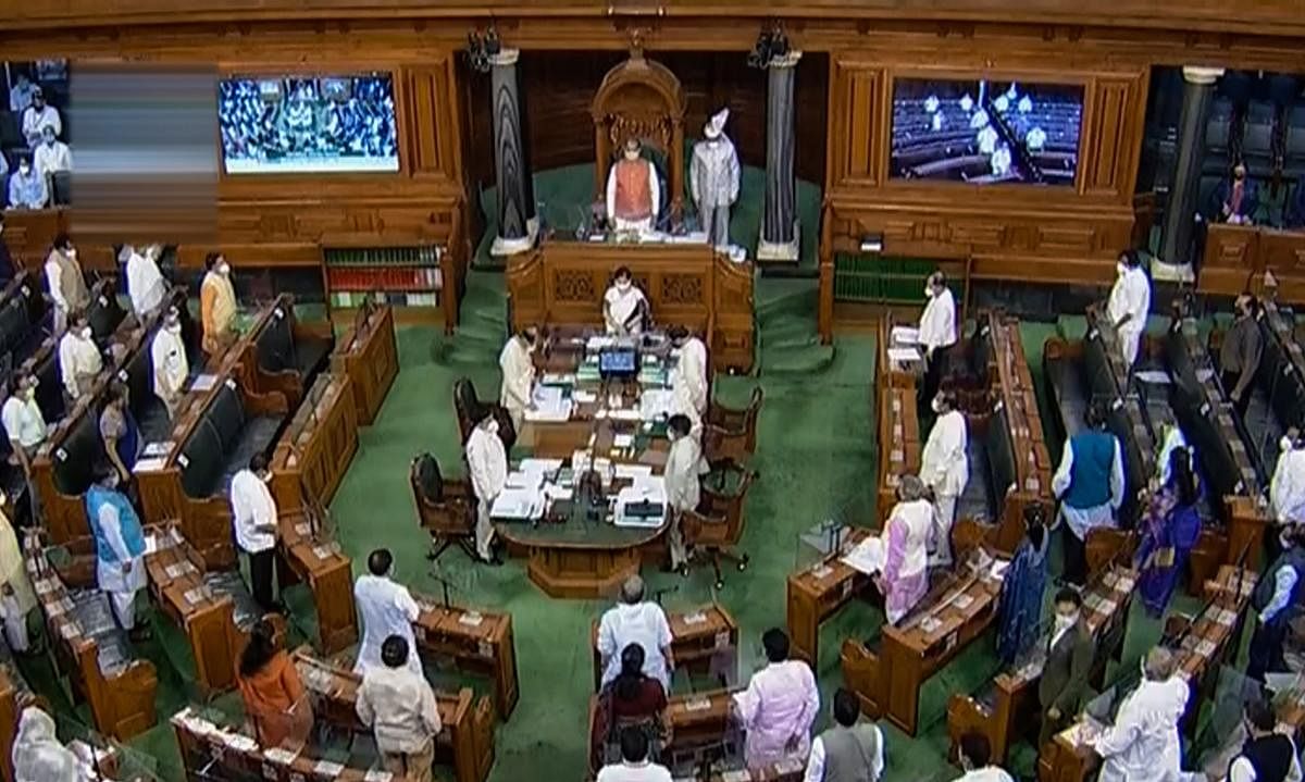  Lok Sabha during ongoing Monsoon Session of Parliament. Credit: PTI