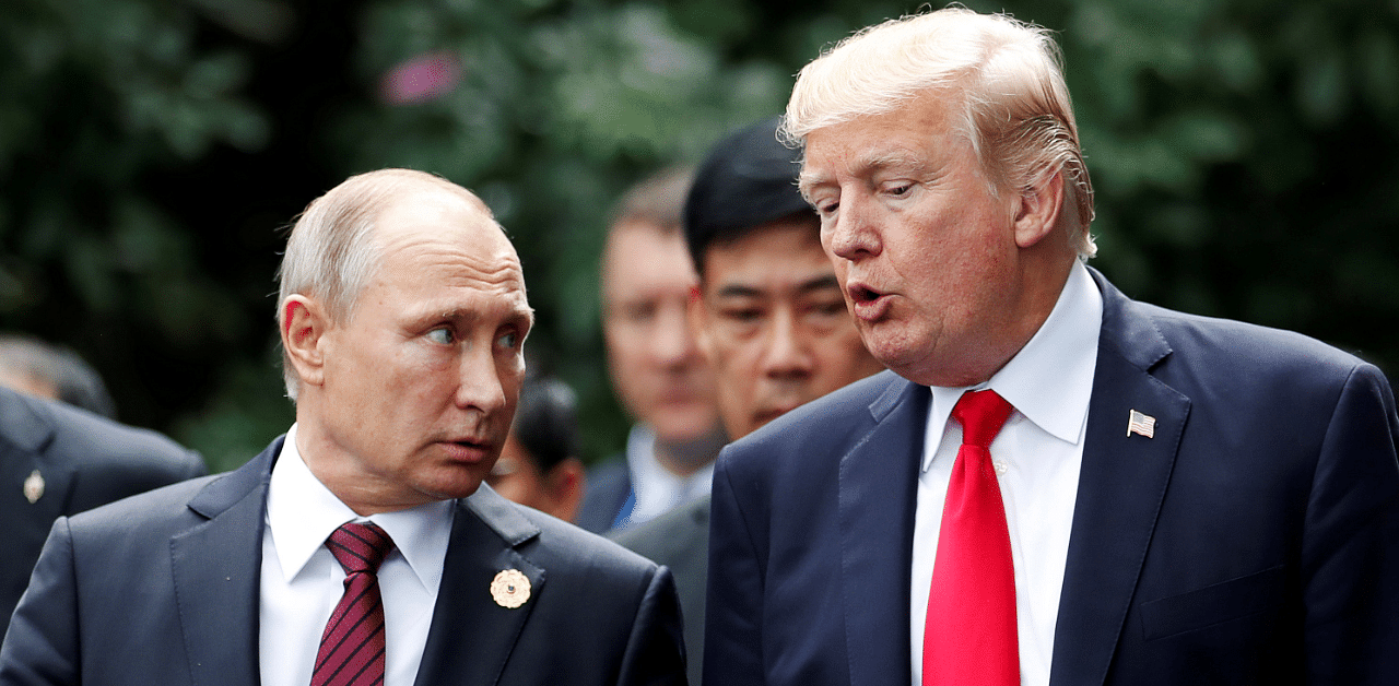 US President Donald Trump and Russia's President Vladimir Putin. Credit: Reuters Photo