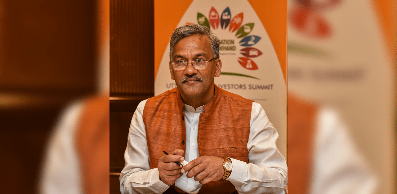 Trivendra Singh Rawat, Chief Minister Uttarakhand. Credit: DH File Photo