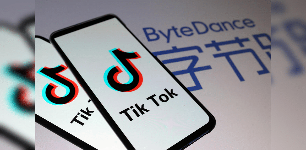 Tik Tok logos. Credit: Reuters
