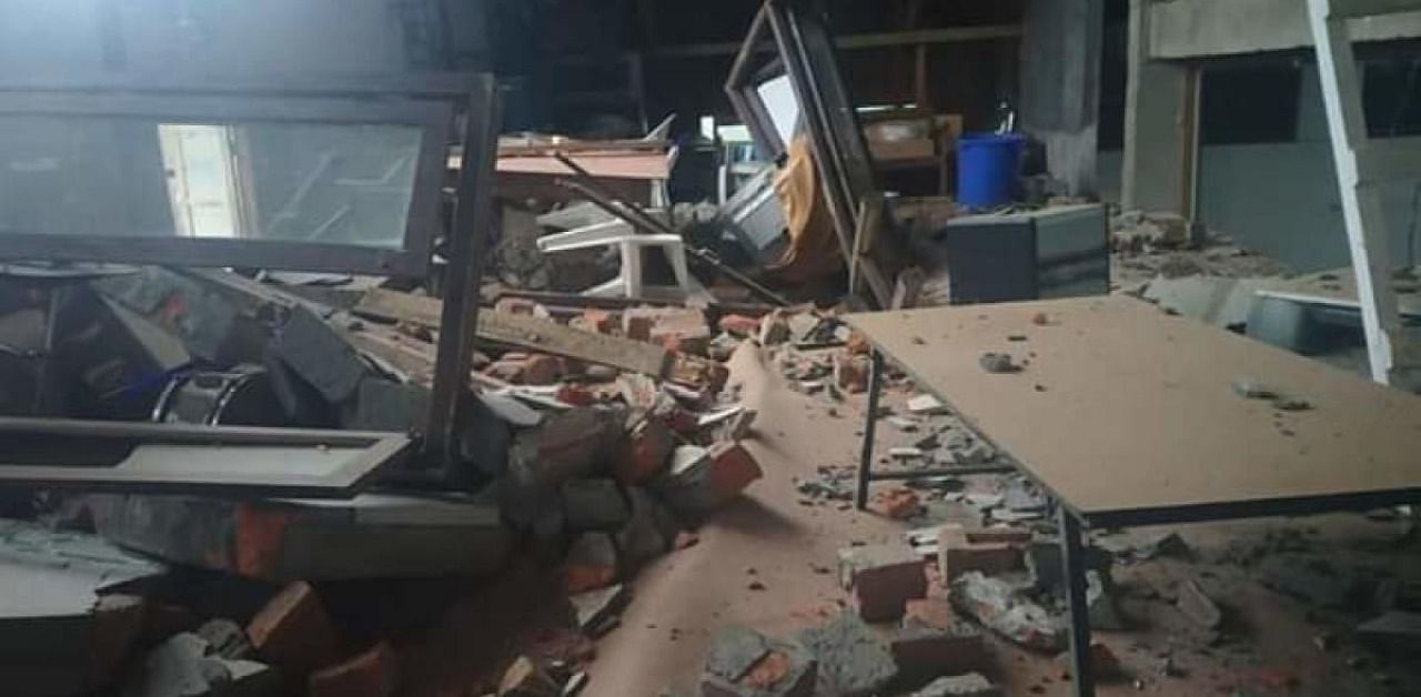 Damages in the earthquake in Mizoram. Credit: File Photo