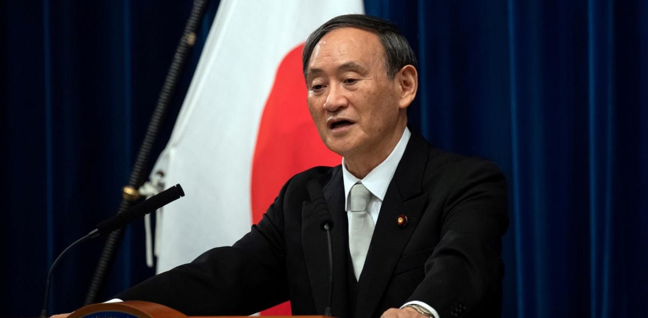 Japanese PM Yoshihide Suga. Credit: Reuters