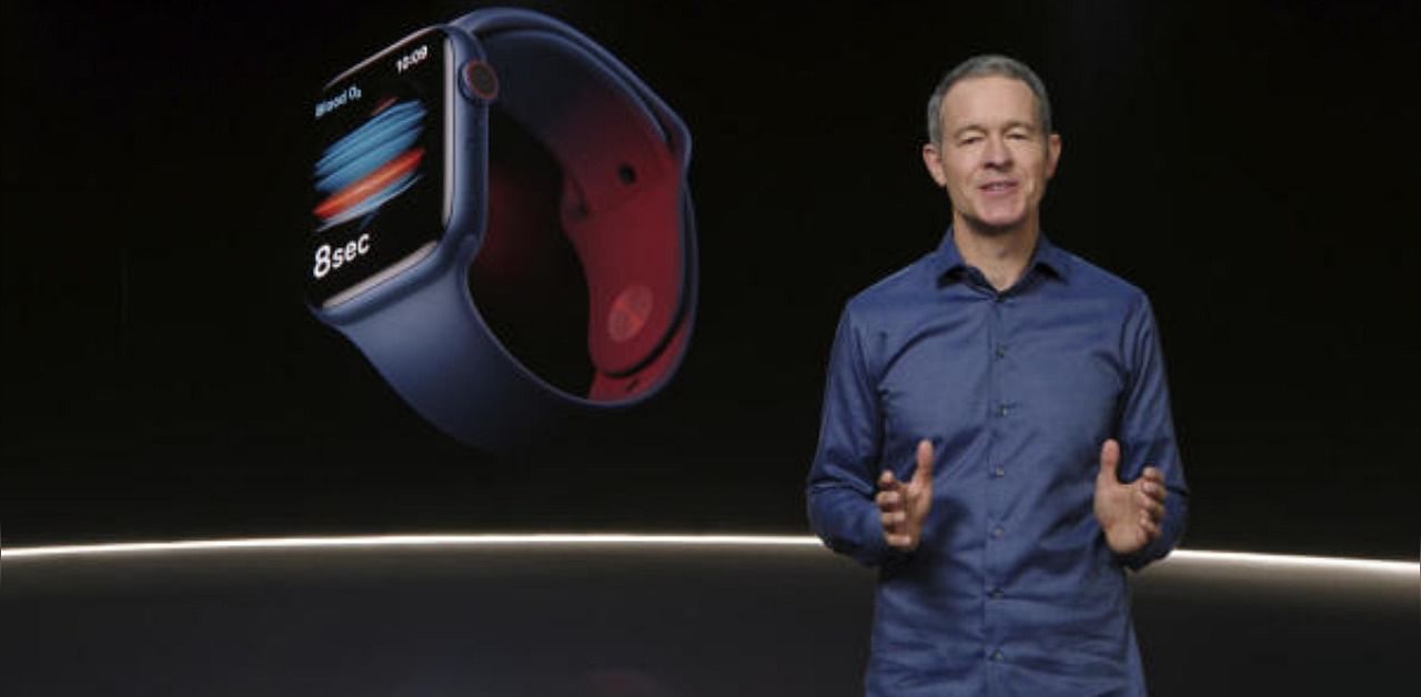 Apple's Chief Operating Officer Jeff Williams unveils Apple Watch Series 6. Credit: AP Photo