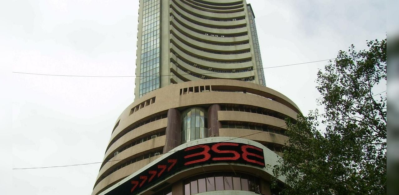 The continued rise in stock prices combined with declines in profit expectations have driven the Sensex to its highest valuation multiple since 2008. Credit: DH File Photo