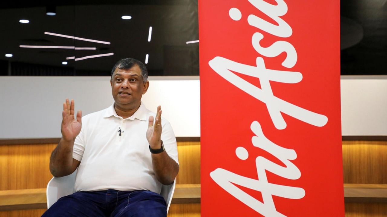 Tony Fernandes said in a briefing that the group could take an investment to help speed up growth, but would not need to raise a huge sum. Credit: Reuters.
