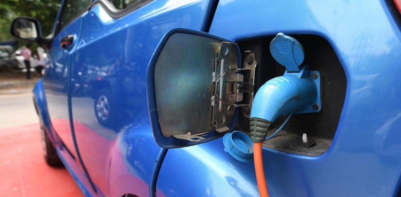 Javadekar said the setting up of charging stations is a key infrastructure necessity to promote Electric Vehicles. Credit: AFP