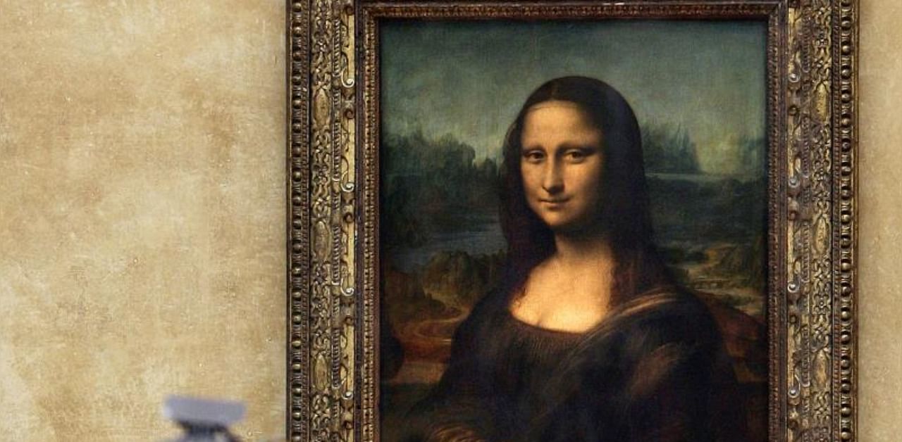 Italian Renaissance painter's Leonardo da Vinci "Mona Lisa" (La Joconde in French) exhibited at the Louvre musuem in Paris. Credit: AFP