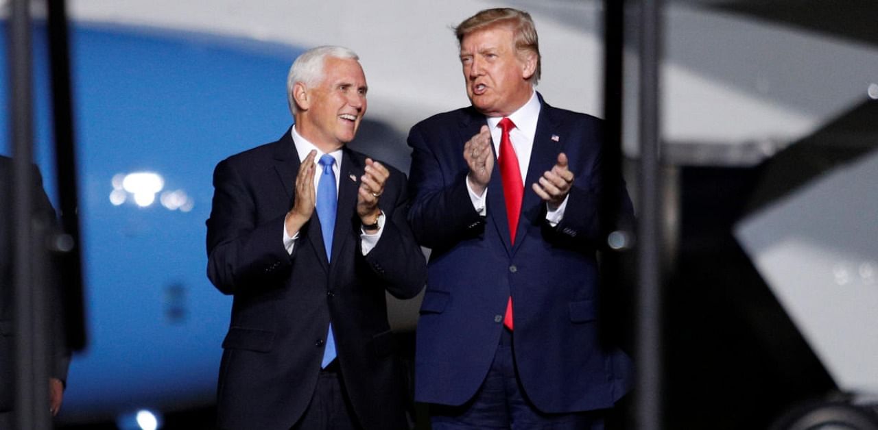 President Donald Trump with Vice President Mike Pence. Credit: Reuters Photo