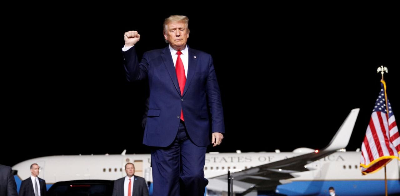 Trump -- who trails Biden in national polling and is narrowly behind in several swing states seen as crucial to his path to re-election -- is under pressure to make the most of the remaining weeks before the November 3 election. Credit: Reuters