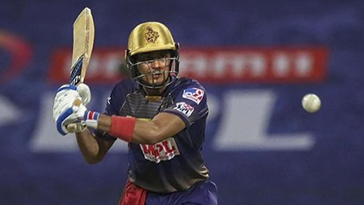 Shubman Gill of Kolkata Knight Riders plays a shot during Indian Premier League 2020 cricket match against Sunrisers Hyderabad at the Sheikh Zayed Stadium, Abu Dhabi. Credit: PTI.