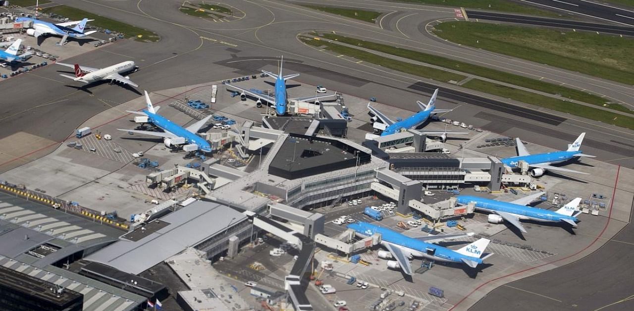 According to Eurocontrol, which coordinates air traffic in Europe, traffic has been slowing over the past couple of weeks, and is now 54 per cent below its comparable level last year. Credit: Reuters